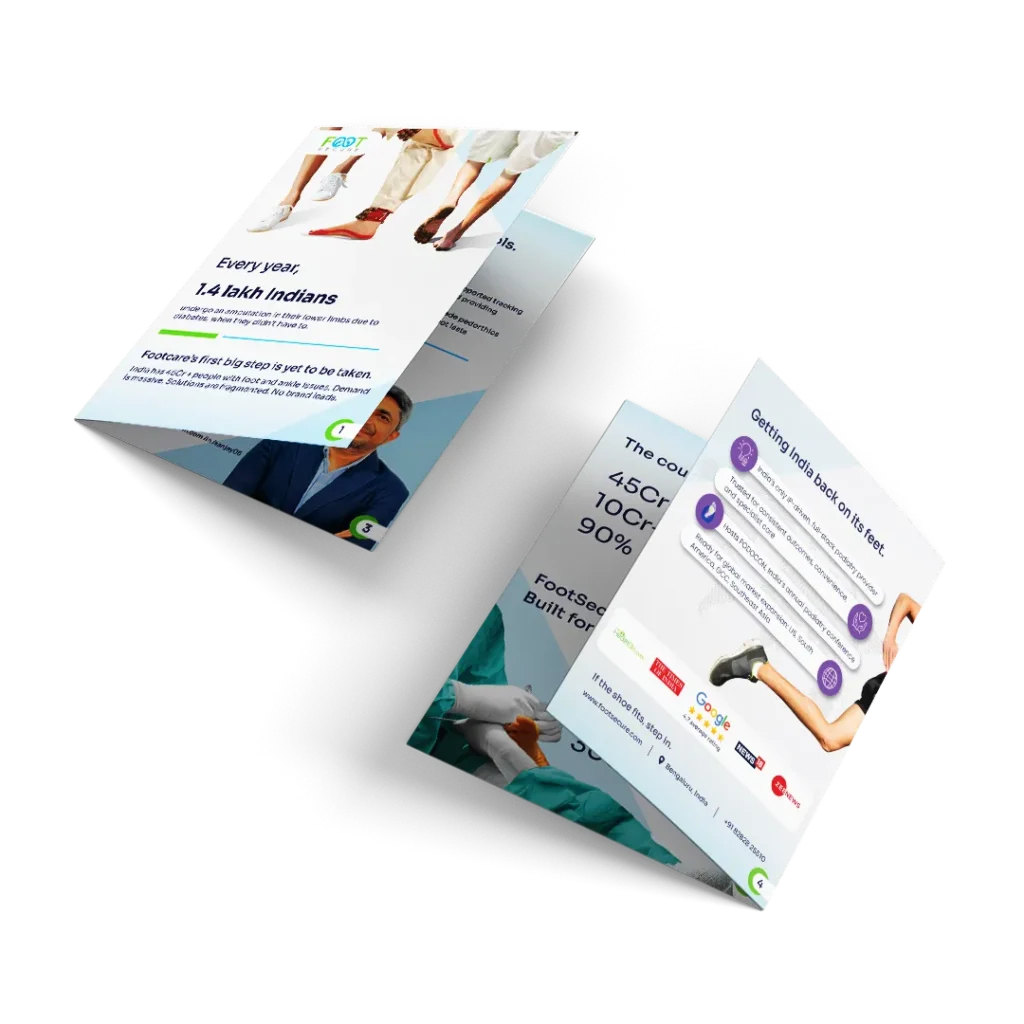 Footsecure IIMBue Stall Brochure Design by Top Branding Agency in Mumbai