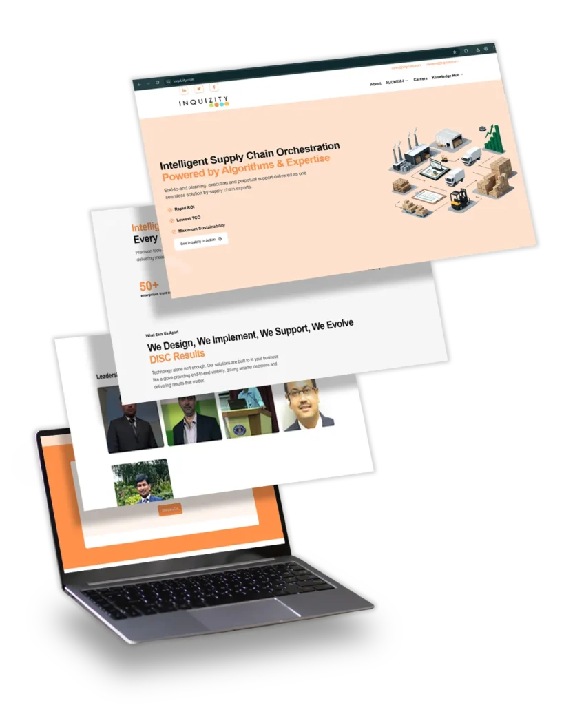 Inquizity b2b SaaS Website by TOP digital agency in mumbai