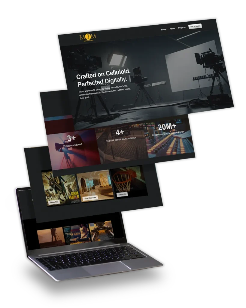 MJM Movie Production Website by TOP Digital Agency Mumbai