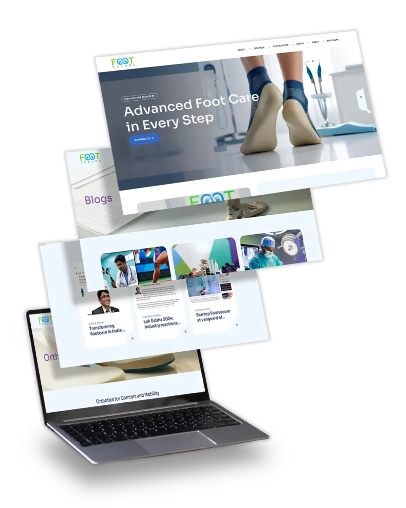 Footsecure Podiatry Clinic Bangalore Website by TOP digital agency in mumbai