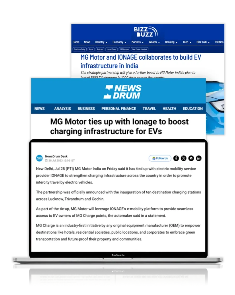 IONAGE PR for EV market top in mumbai