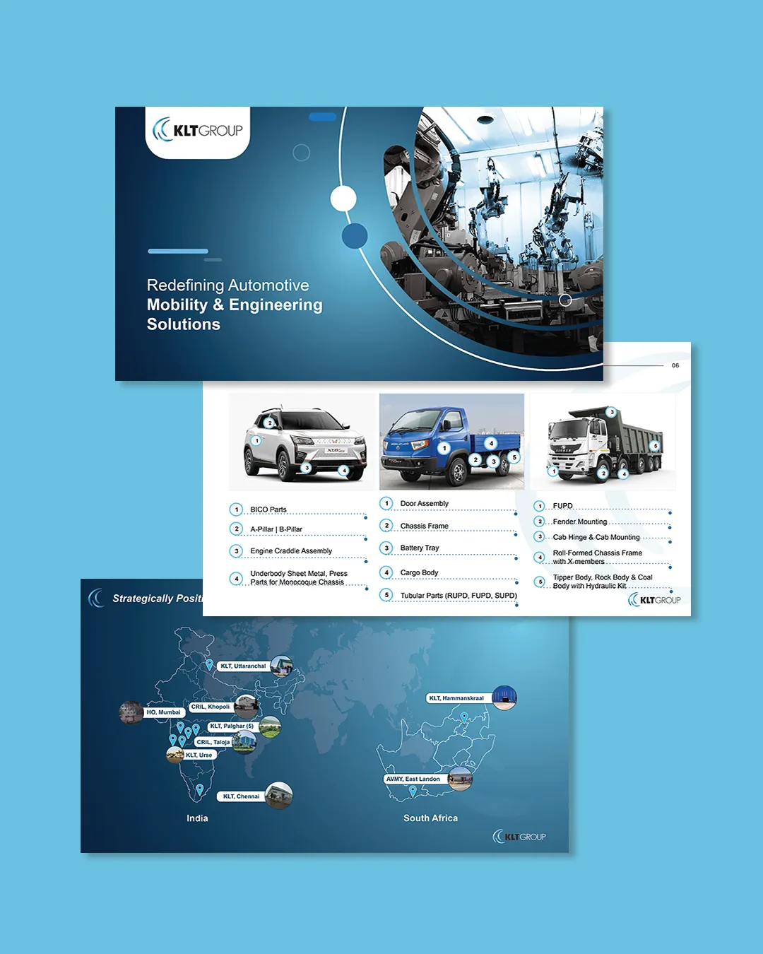 KLT GROUP Manufacturing Pitch Deck by top branding agency in mumbai