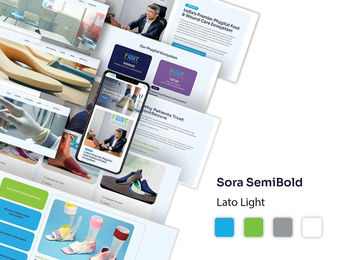 Footsecure Podiatry Clinic Bangalore Website by TOP digital agency in mumbai