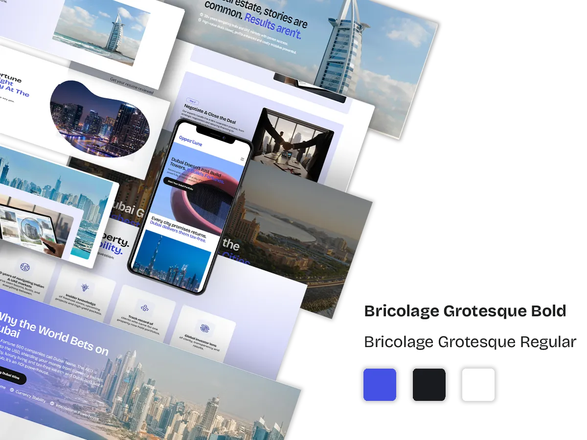 Opportune Real Estate Dubai Website by TOP digital agency in mumbai