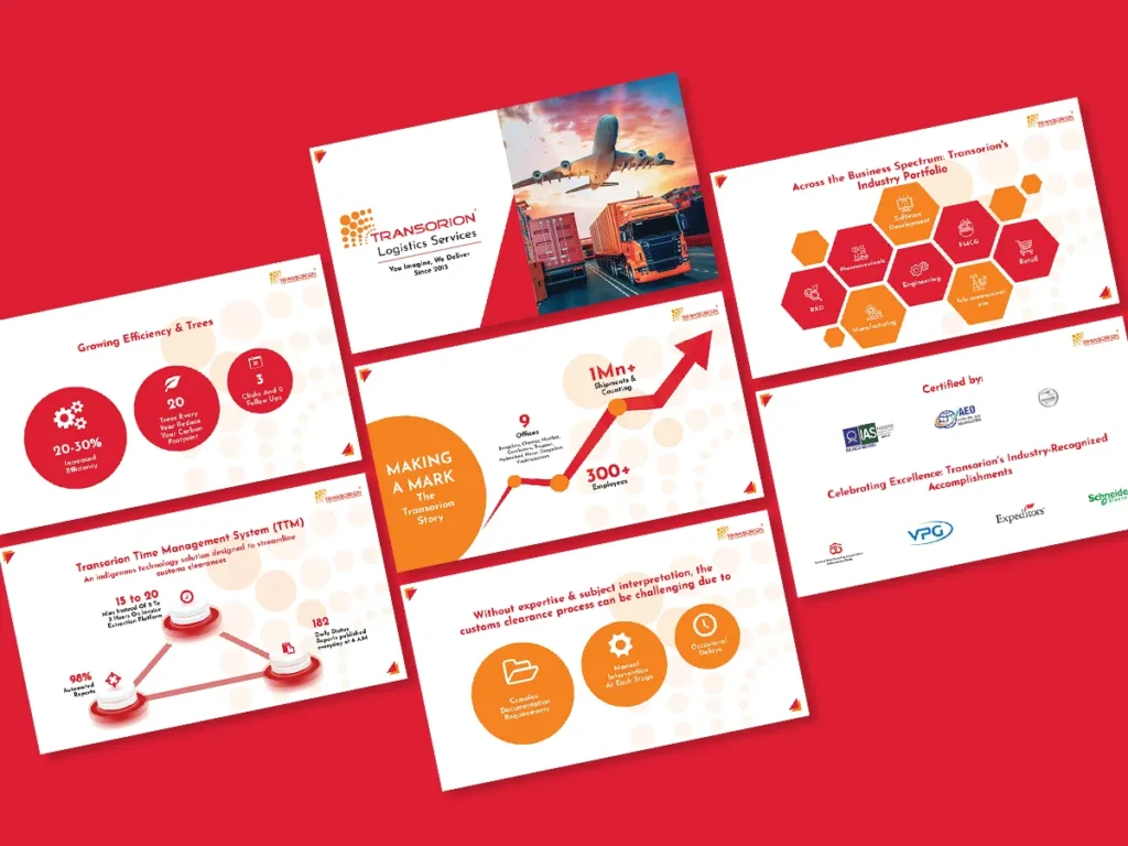 Transorion Logistics Pitch Deck by top branding agency in mumbai