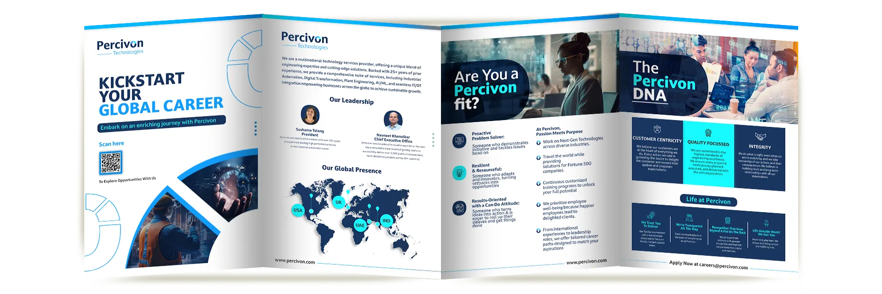 Percivon Technologies Brochure Design by Top Branding Agency in Mumbai