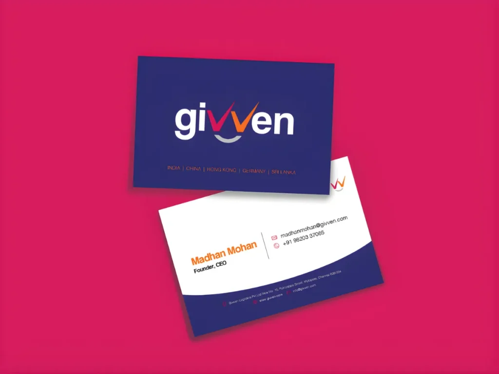 Givven Brand identity design for logistics company best in mumbai