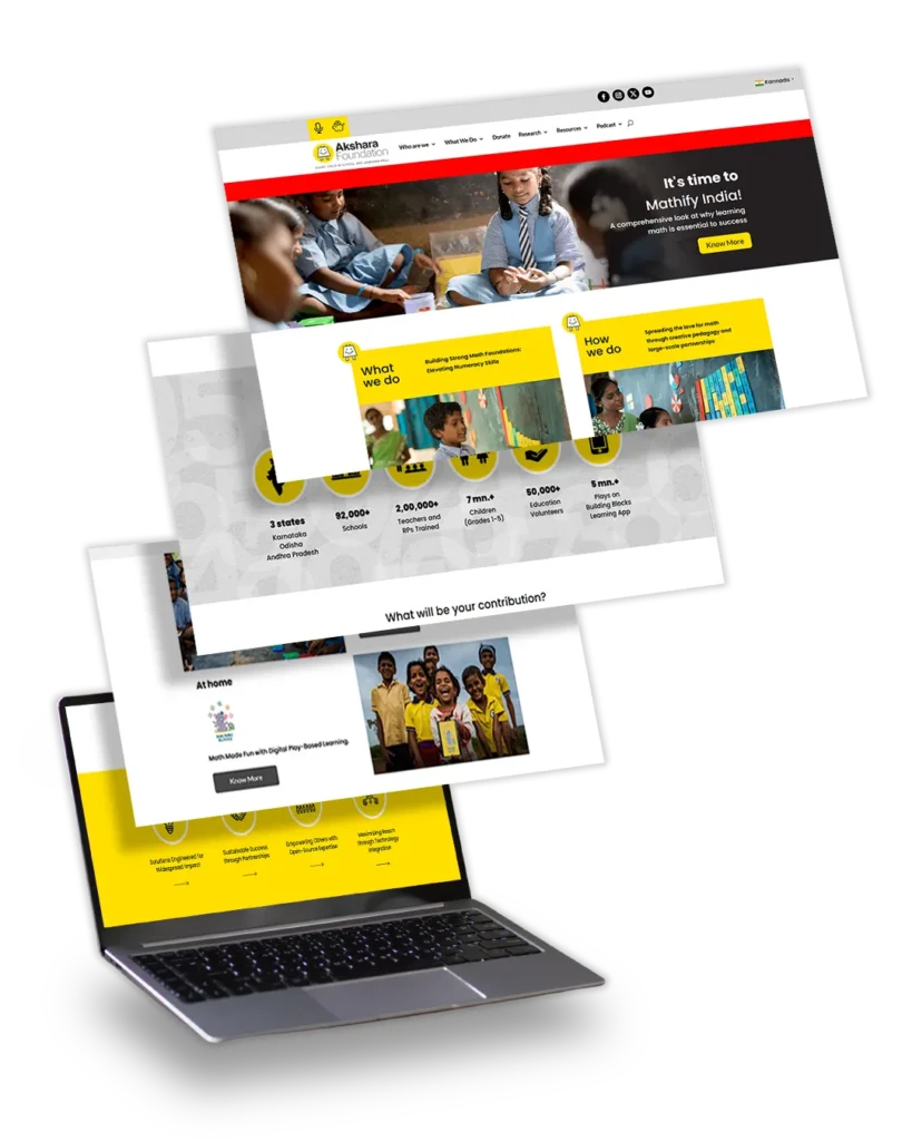 Akshara Foundation Education Website by TOP Digital Agency Mumbai