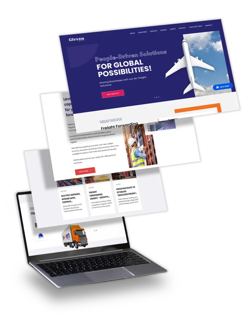 Givven Logistics Website by TOP Digital Agency Mumbai