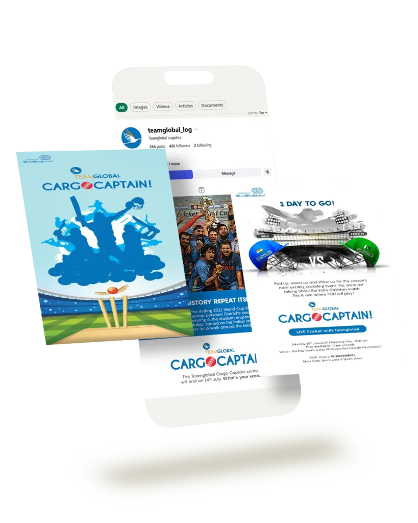 Event branding & social media for logistics company cricket league