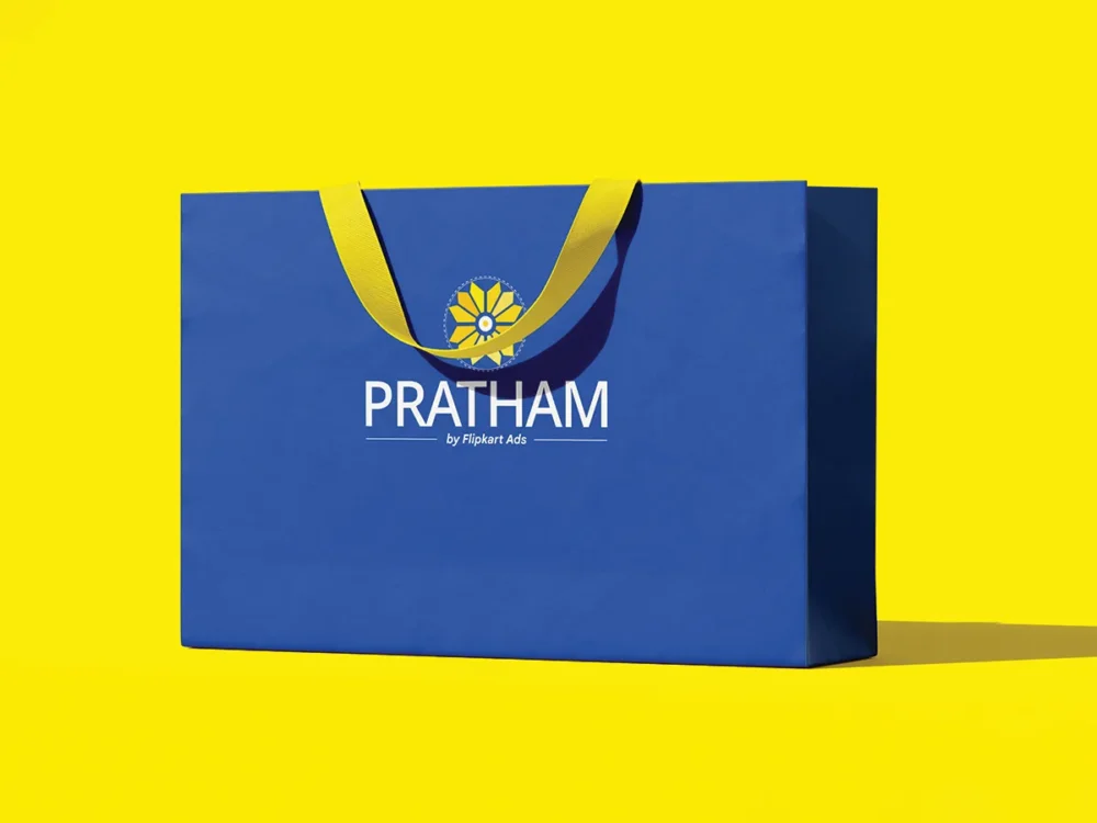 Pratham by Flipkart Ads merchandise carry bag